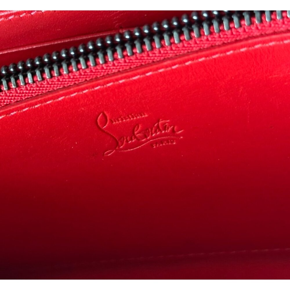 Christian Louboutin | Calf Leather Multi Rainbow Metal Spikes Panettone Wallet - Picture 12 of 16